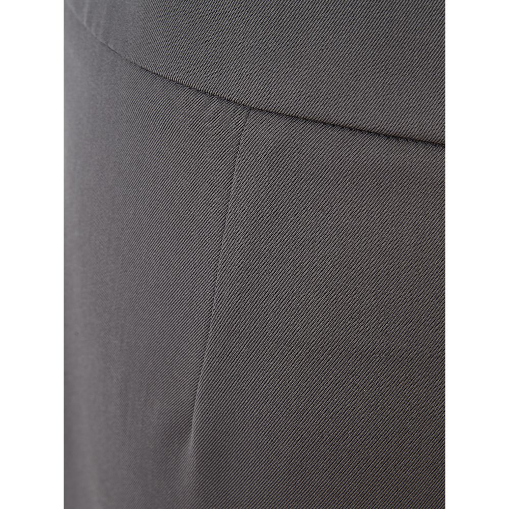 Chic Gray Wool Trousers for Sophisticated Style