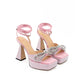 Chic Pink Leather Platforms for Elevated Style