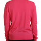 Pink Solid Long Sleeve Turtle Neck Casual Sweater