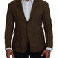 Green Single Breasted Men Coat Blazer Jacket