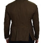 Green Single Breasted Men Coat Blazer Jacket