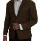 Green Single Breasted Men Coat Blazer Jacket