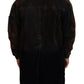 Brown Full Button Men Long Coat Cotton Jacket