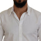 White Cotton Collared Long Sleeves Formal Shirt