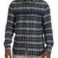 Multicolor Checkered Casual Men Long Sleeves Shirt