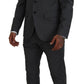 Gray Wool Single Breasted 2 Piece CIPRO Suit