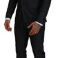 Black Cotton Single Breasted 2 Piece MIAMI Suit