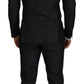 Black Cotton Single Breasted 2 Piece MIAMI Suit