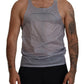 Light Gray Cotton Sleeveless Tank Men Top T-shirt