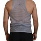 Light Gray Cotton Sleeveless Tank Men Top T-shirt