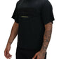 Black Cotton Short Sleeves Crewneck T-shirt