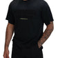 Black Cotton Short Sleeves Crewneck T-shirt