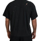 Black Cotton Short Sleeves Crewneck T-shirt