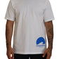 White Cotton Short Sleeves Crewneck T-shirt