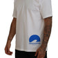 White Cotton Short Sleeves Crewneck T-shirt