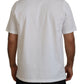 White Cotton Short Sleeves Crewneck T-shirt