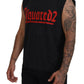 Black Cotton Sleeveless Crewneck Tank T-shirt