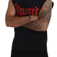 Black Cotton Sleeveless Crewneck Tank T-shirt