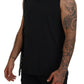 Black Chain Embellished Sleeveless Men Tank T-shirt