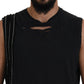 Black Chain Embellished Sleeveless Men Tank T-shirt