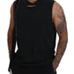 Black Chain Embellished Sleeveless Men Tank T-shirt