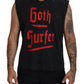 Black Cotton Sleeveless Crewneck Tank T-shirt