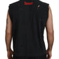 Black Cotton Sleeveless Crewneck Tank T-shirt