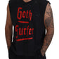 Black Cotton Sleeveless Crewneck Tank T-shirt