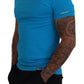 Blue Modal Short Sleeves Crewneck T-shirt