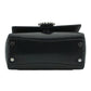 Black Leather Top Handle Shoulder Bag