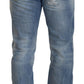 Blue Washed Straight Fit Men Casual Denim Jeans