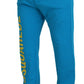 Light Blue Cotton Logo Print Casual Pants