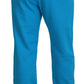 Light Blue Cotton Logo Print Casual Pants