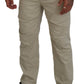 Beige Cotton Straight Fit Men Casual Pants