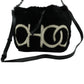 Black Leather Top Handle and Shoulder Bag