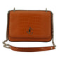 Amber Orange Leather Shoulder Bag