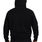 Black Cotton Hooded Printed Men Pullover Sweater