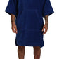 Blue Poncho Men Hooded Beachwear Changing Robe