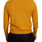 Orange Wool Long Sleeves Men Pullover Sweater