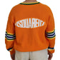 Orange Cotton Long Sleeves Men Cardigan Sweater