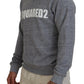 Gray Crystal Embellishment Men Pullover Sweater