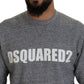 Gray Crystal Embellishment Men Pullover Sweater