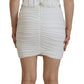 White Viscose Sleeveless Bodycon Mini Dress