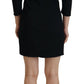 Black Polyester Long Sleeves Bodycon Sheath Dress