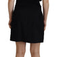 Black Polyester Short Sleeves Sheath Mini Dress