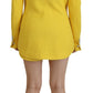 Yellow Peak Double Breasted Suit Blazer Short Set