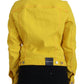 Yellow Collared Long Sleeves Denim Jacket