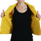 Yellow Collared Long Sleeves Denim Jacket