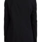 Black Flower Single Breasted Coat Blazer