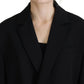 Black Double Breasted Coat Blazer Jacket